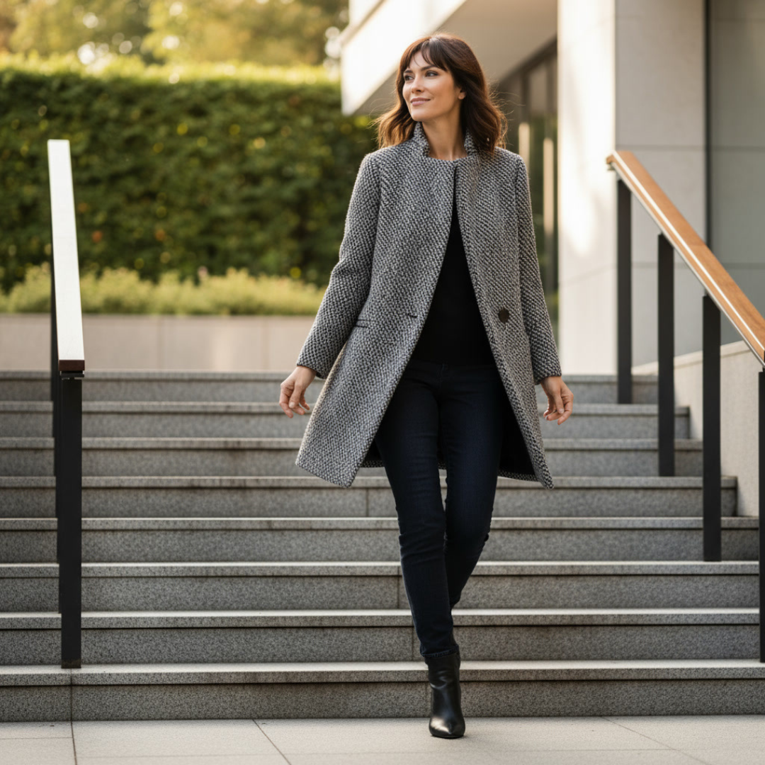 Edyta | Długa kurtka wełniana