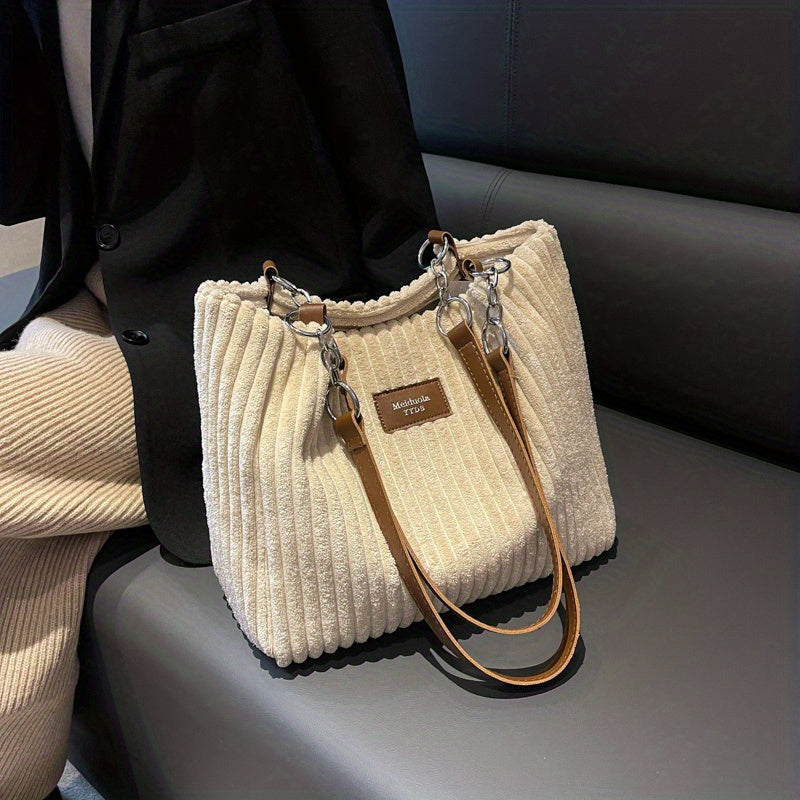 Tanja - Miękka sztruksowa torebka na ramię