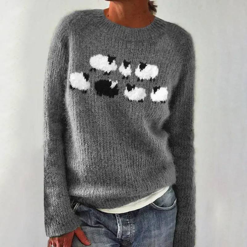 Lina™ - Wygodny Uroczy Sweter z Owcą