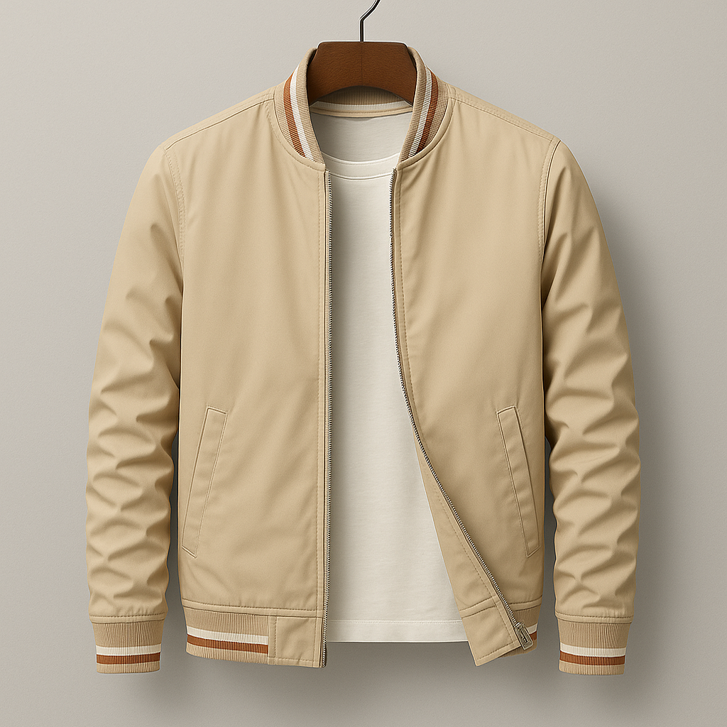 Filip | Elegancka Kurtka Bomber w Paski