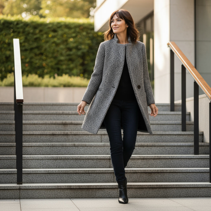 Edyta | Długa kurtka wełniana