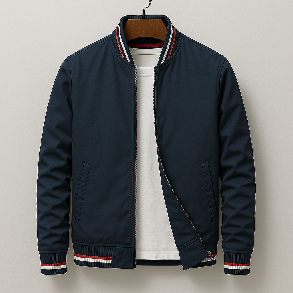 Filip | Elegancka Kurtka Bomber w Paski