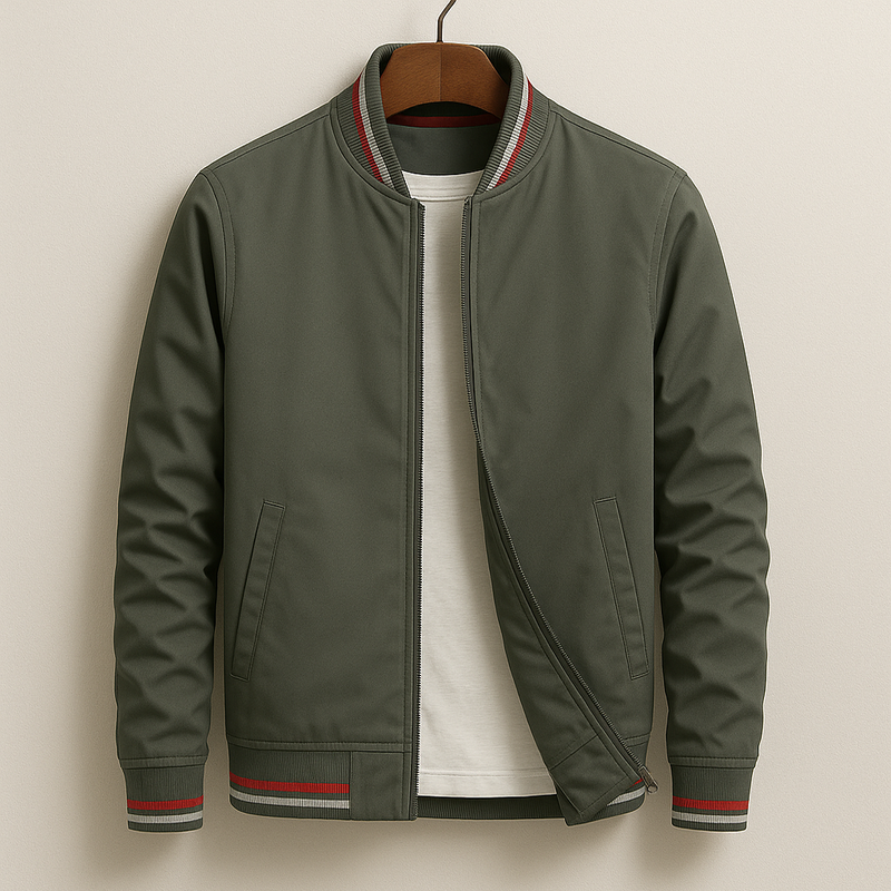 Filip | Elegancka Kurtka Bomber w Paski