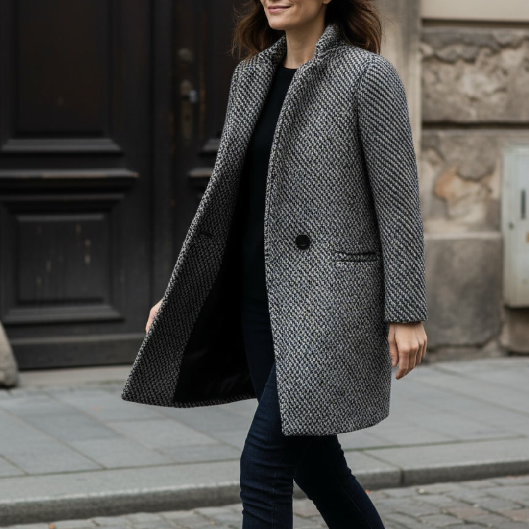 Edyta | Długa kurtka wełniana