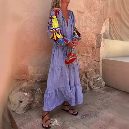 Adrianna - Boho Maxi Sukienka dla Kobiet