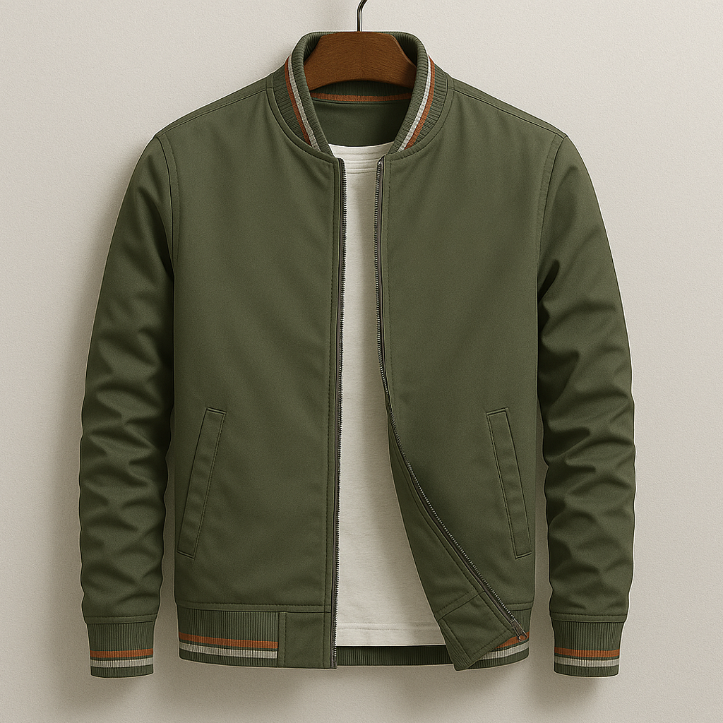 Filip | Elegancka Kurtka Bomber w Paski