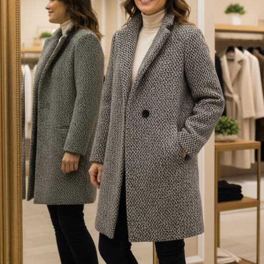 Edyta | Długa kurtka wełniana