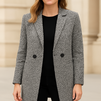 Edyta | Długa kurtka wełniana