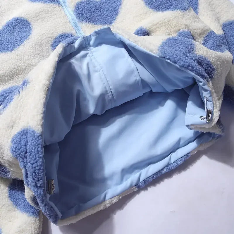 Katharina | Odwracalna kurtka z motywem serca