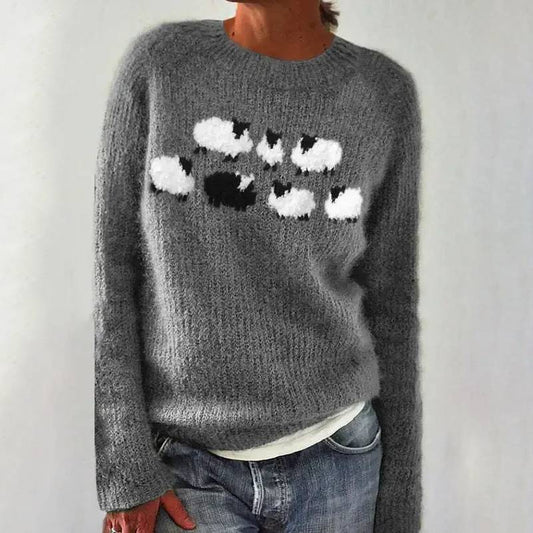 Lina™ - Wygodny Uroczy Sweter z Owcą